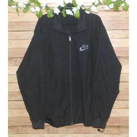 Nike Other - Nike Sportswear Mens Black Jacket Windbreaker Size XL Full Zip Drawstring Waist